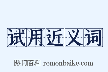 试用近义词是什么意思的图片